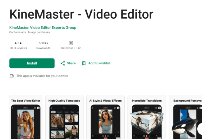 Best Video Editing Apps 2026 के 5 ऐप्स जो आपका काम कर देंगे आसान 3 KineMaster – Advanced Mobile Video Editing